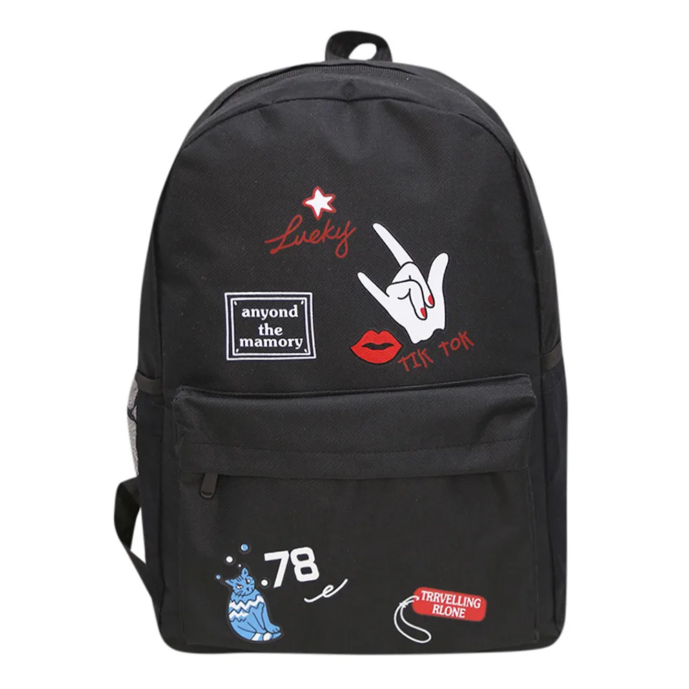 

OCARDIAN Woman packet School Travel Backpack Bag Women Girls Preppy Letter Print Shoulder Bookbags dropship 19M25