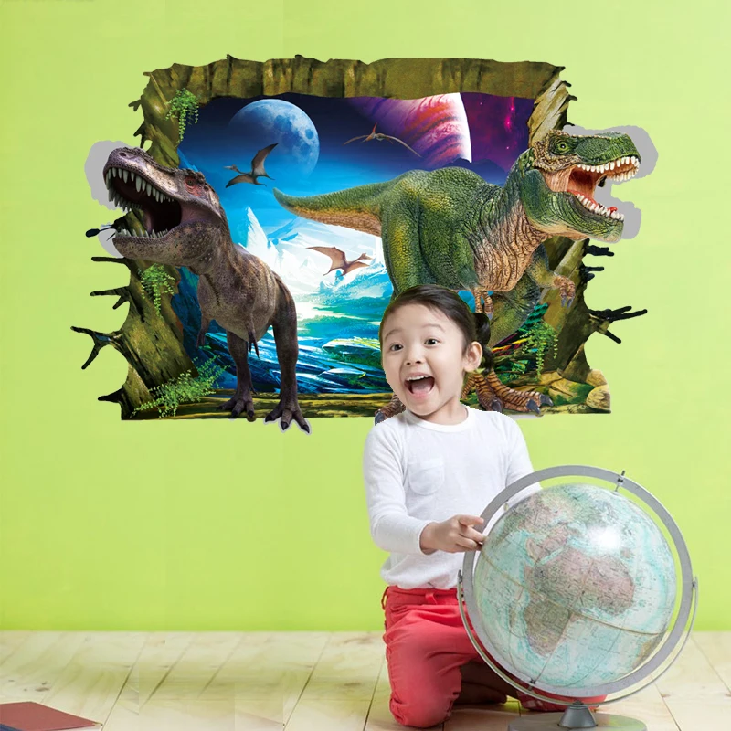 

NEW Large 3d Cosmic Dinosaur Animal Wall Sticker Star Home Decoration for Kids Room Floor Living Room Wall Decals Home Decor