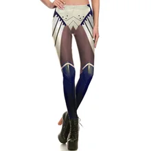 1682 Fitness Elastic Women Leggings Sexy Girl Polyester Slim Fit Workout Pants Trousers OW Game Mercy Angela Angel wings Printed