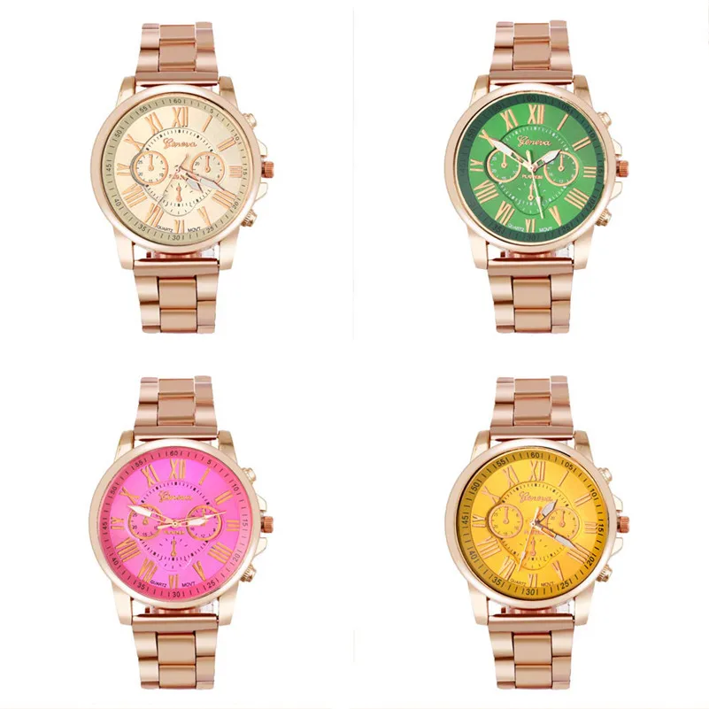 Women Men watch Luxury Stylish Fashion Roman Number Stainless Steel Quartz Sports Dial Wrist Watch Men Wholesale#2AP23 (30)