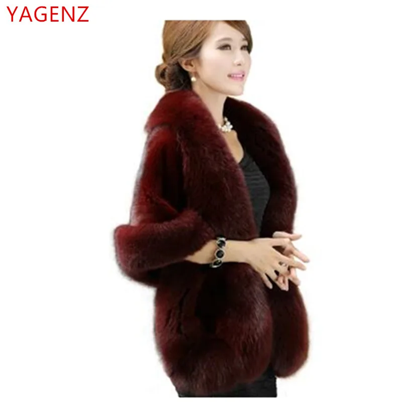 

Europe Top Shawl High grade Faux fox fur Shawl woman New Autumn Winter Faux fur coat Korea Loose Fur collar Cloak foreign trade