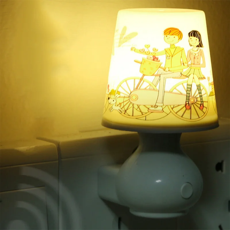 Creative LED light control night plug remote cup lights children's Baby Bedroom bedside lamp for corridor toile 80922 | Лампы и
