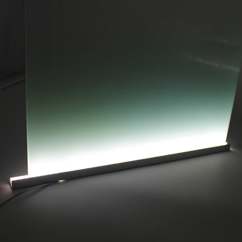 Skup LED szklana półka pod światła do szafki szklana krawędź tylne światło boczne 30 40 50CM zacisk lampa prezentacja lampy likier półka Decor