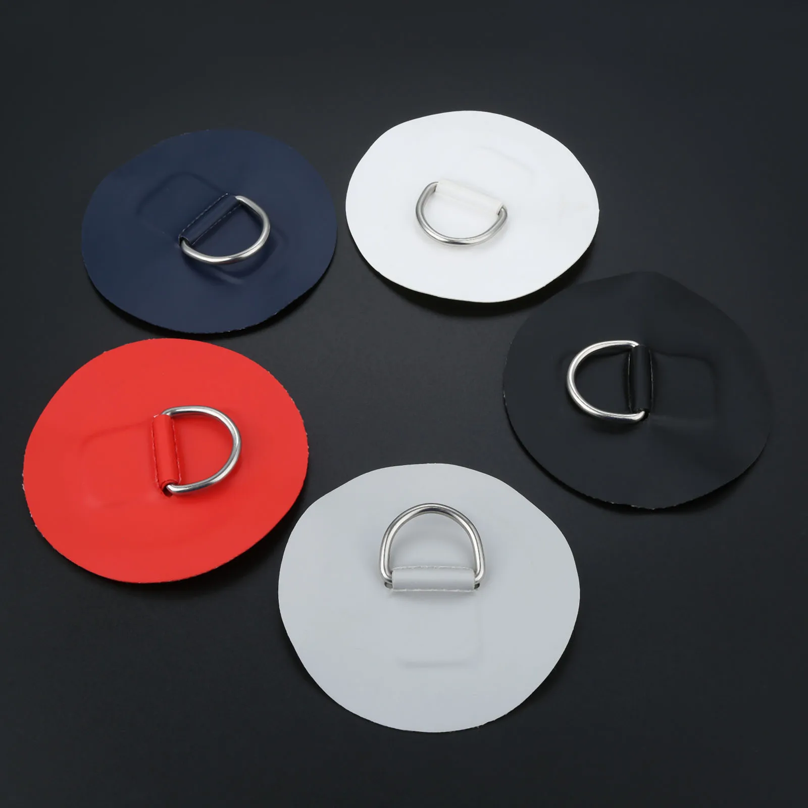 

4 Pcs/Set 316 Stainless Steel Kayak D-ring Pad D Ring Patch for PVC Inflatable Boat Raft Dinghy Canoe Surfboard SUP
