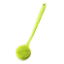 Многофункциональная душевая щетка с длинной ручкой мягкий силиконовый Отшелушивающий уход за чувствительной кожей очищающие средства для мойки