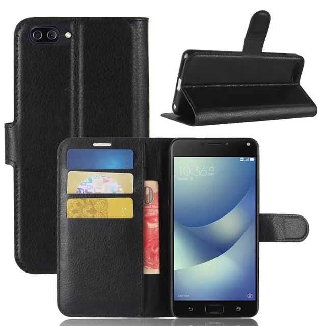 For Asus Zenfone 4 Max ZC520KL Case 5.2 Flip Cover PU Leather Phone