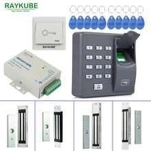 Raykube двери Система контроля доступа комплект 180 кг/280 кг Электрический магнитный замок + отпечатков пальцев Считыватель RFID пароль клавиатуры