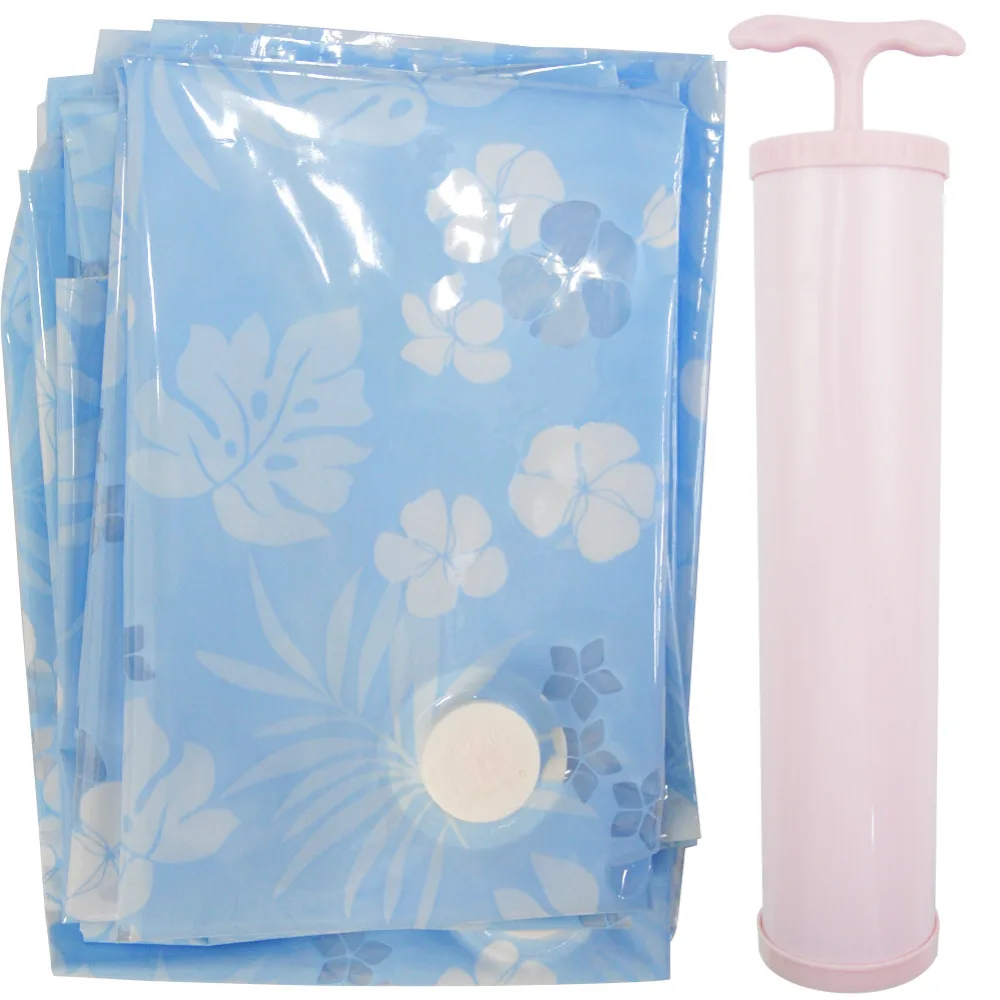 11 PCS/Set Vacuum Storage Bag Thickened With Hand Air Pump Reusable Foldable Clothes Organizer Seal Compressed Saving Space Bags