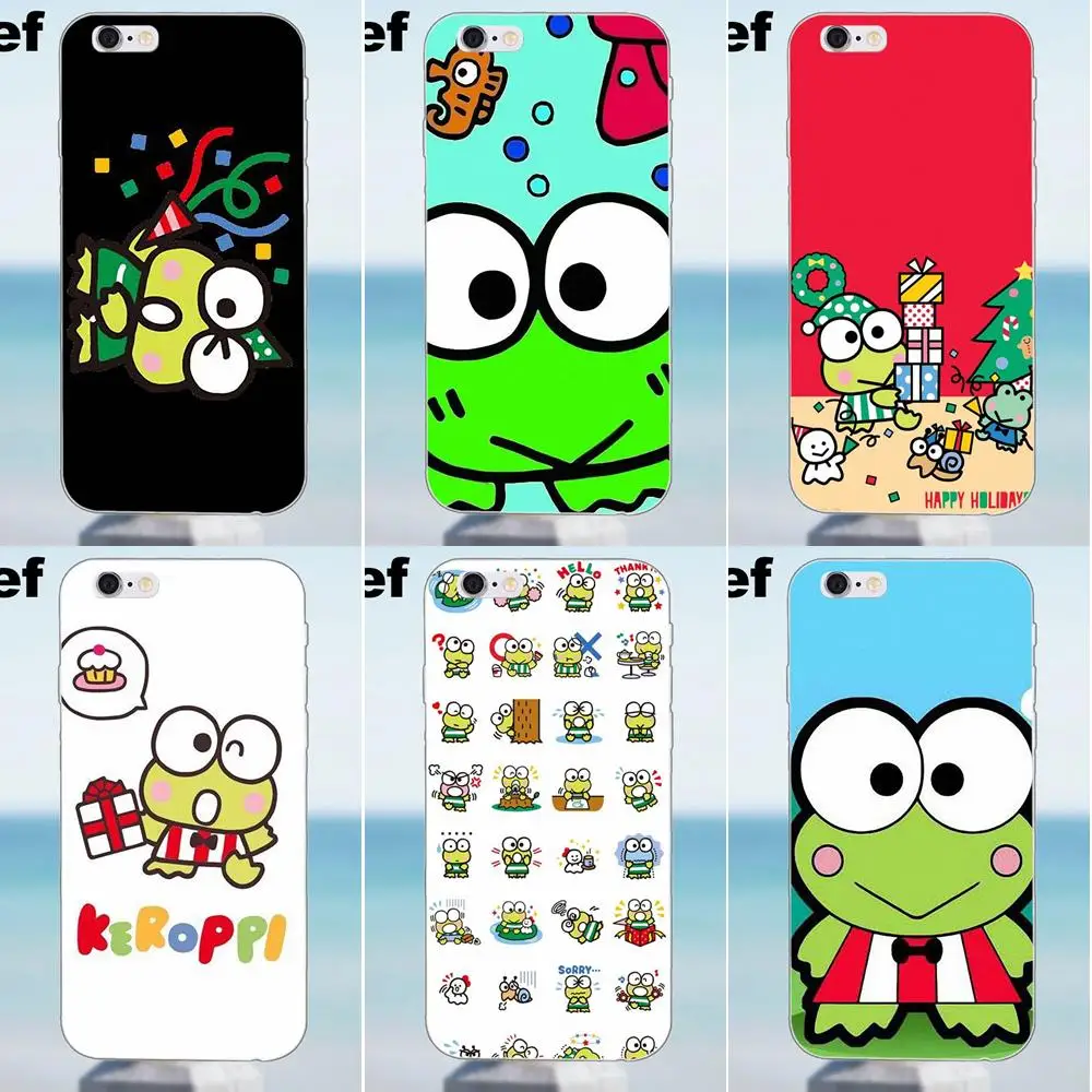 Suef мягкие чехлы для телефонов Музыка Keroppi Dj лягушка iPhone X 4 4S 5 5S 5C SE 6 6S 7 8 Plus Galaxy A3 A5 J1