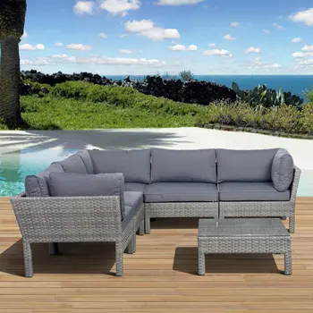 

SIGMA hot sale 7 pieces modern rattan bedroom sofa sets