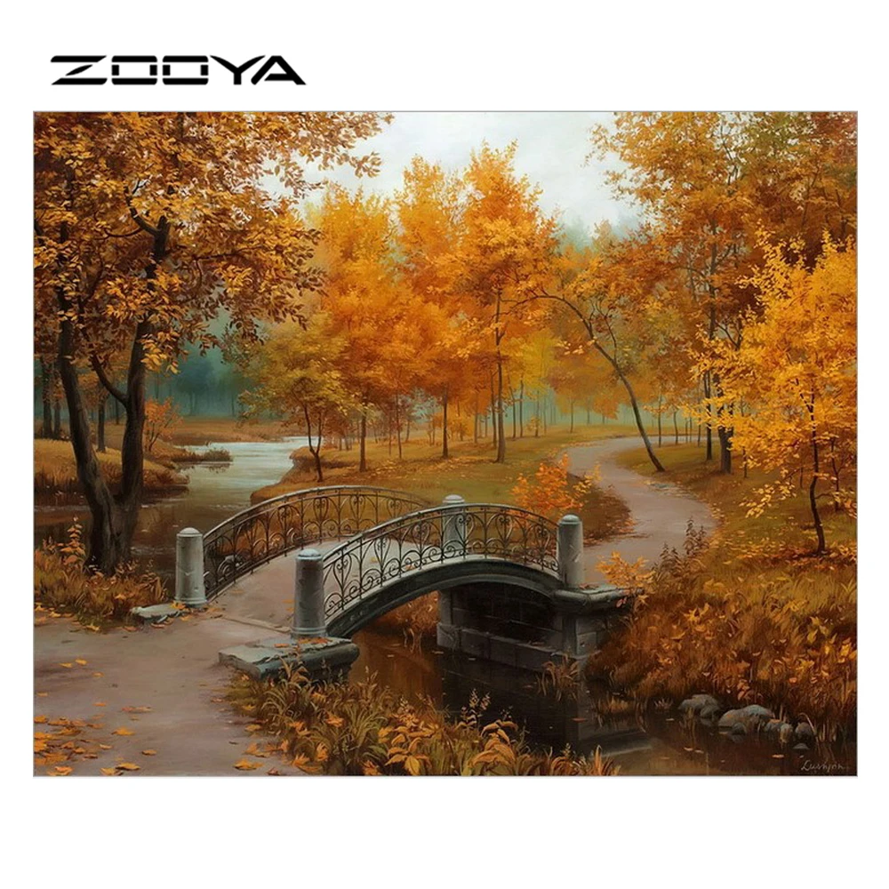 ZOOYA алмазная живопись полный квадратный лес Алмазная мозаика дрель вышивка