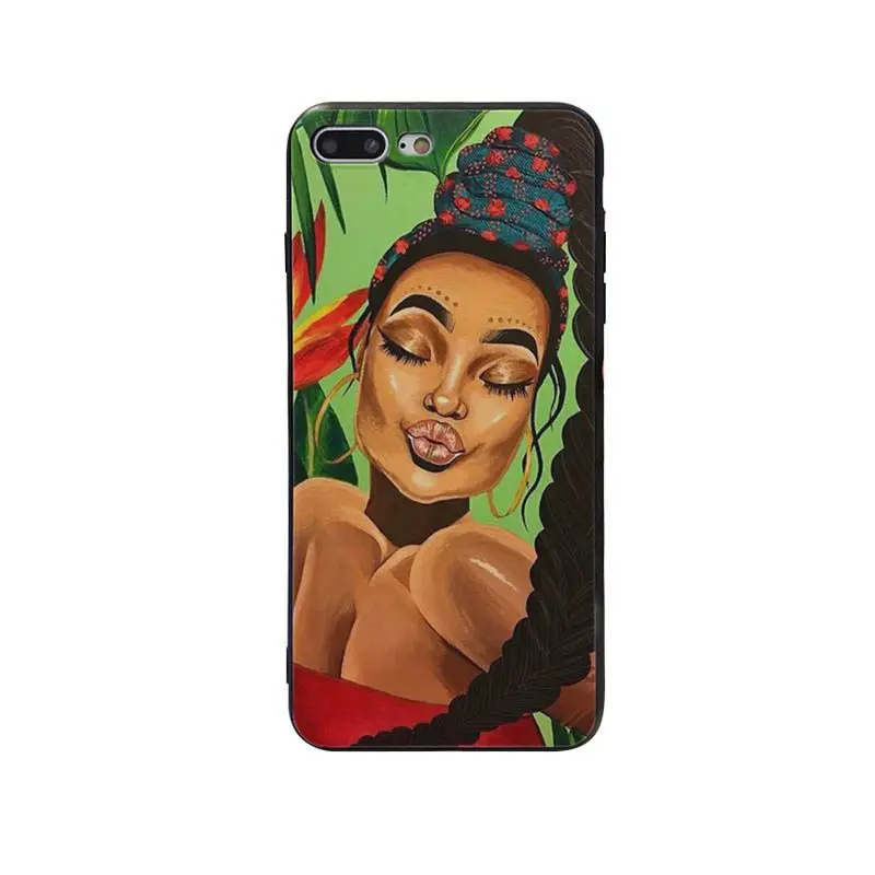 MaiYaCa цветной художественный Африканский чехол для девочки, Мягкий ТПУ силиконовый чехол для iphone 5 5s SE 6s 6plus 7 8plus 8 X XS XR XSMAX - Цвет: 1