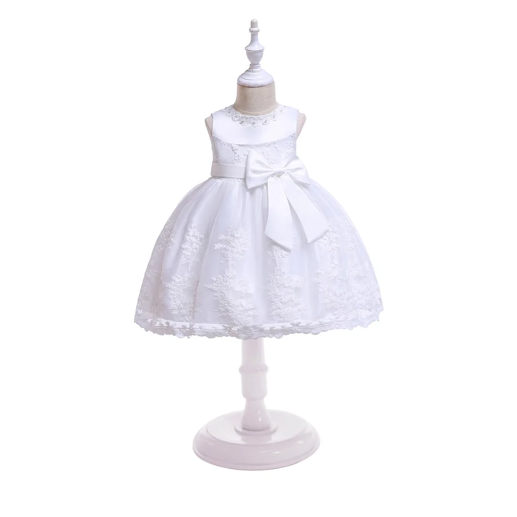 

Baby Girl Clothes Cotton Floral Baby Girl Princess Bridesmaid Pageant Gown Birthday Party Wedding Dress WH F424