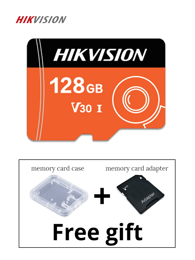 HIKVISION sd карта 32 Гб 64 128 ГБ 256 v30 оранжевая TLC памяти cartao de memoria Высокая емкость мини