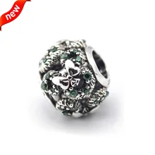 Granos de plata DIY Fit para pulseras Pandora 100% Real 925 Mickey Mouse guirnalda del día de venta al por mayor del encanto FL12314