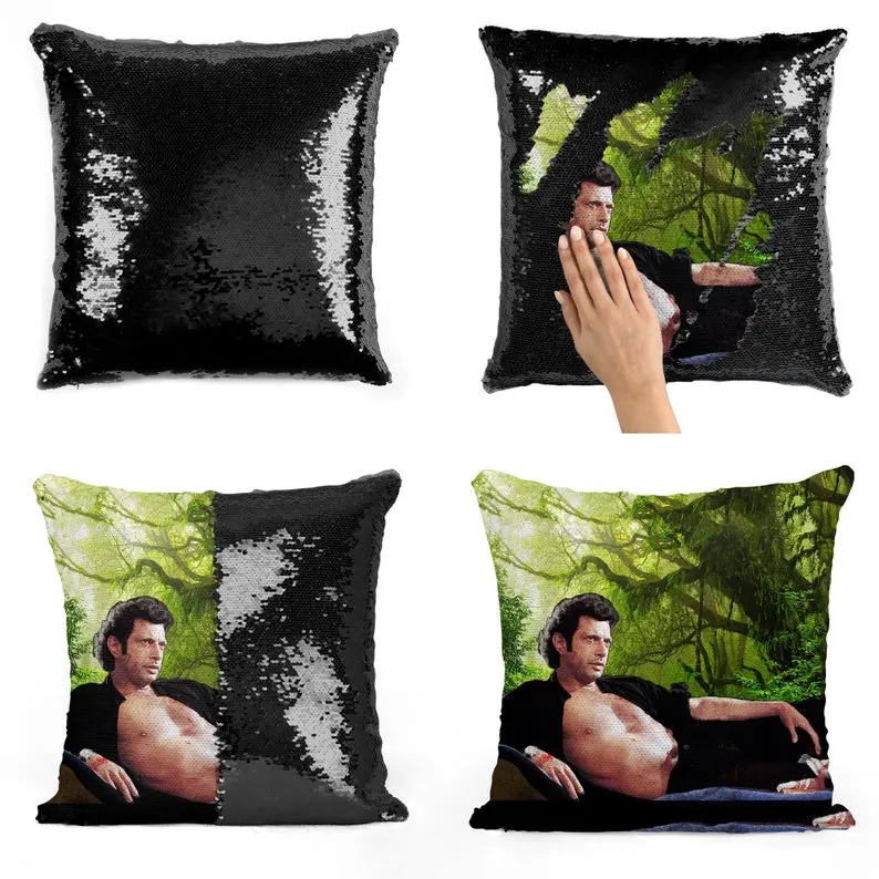

Super Shining Jeff Goldblum Reversible Color Changing Pillow Case Magical Nicolas Cage Cushion Cover/gift for her magic pillow
