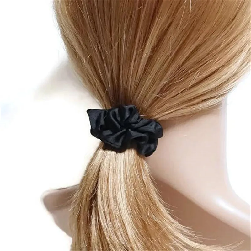 satin hair scrunchies model (1)