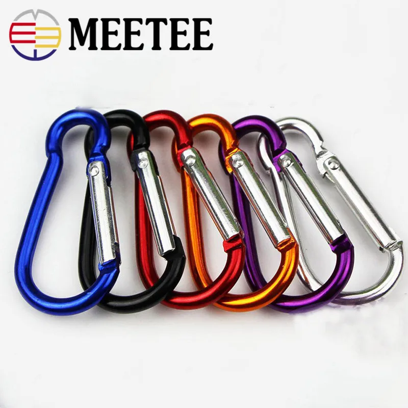 Meetee 5pcs 23.5X48mm Metal Buckle Outdoor Keychain Sanp Hook DIY Gourd Shape Aluminum Alloy Aquarius Clasp Boarding Accessory | Дом и сад