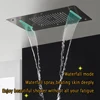2022 LED Ceiling Shower Head Embedded Mounted Massage Rainfall Waterfall Bubble Misty Bathroom Big Shower 700*380 mm Stainless ► Photo 3/6
