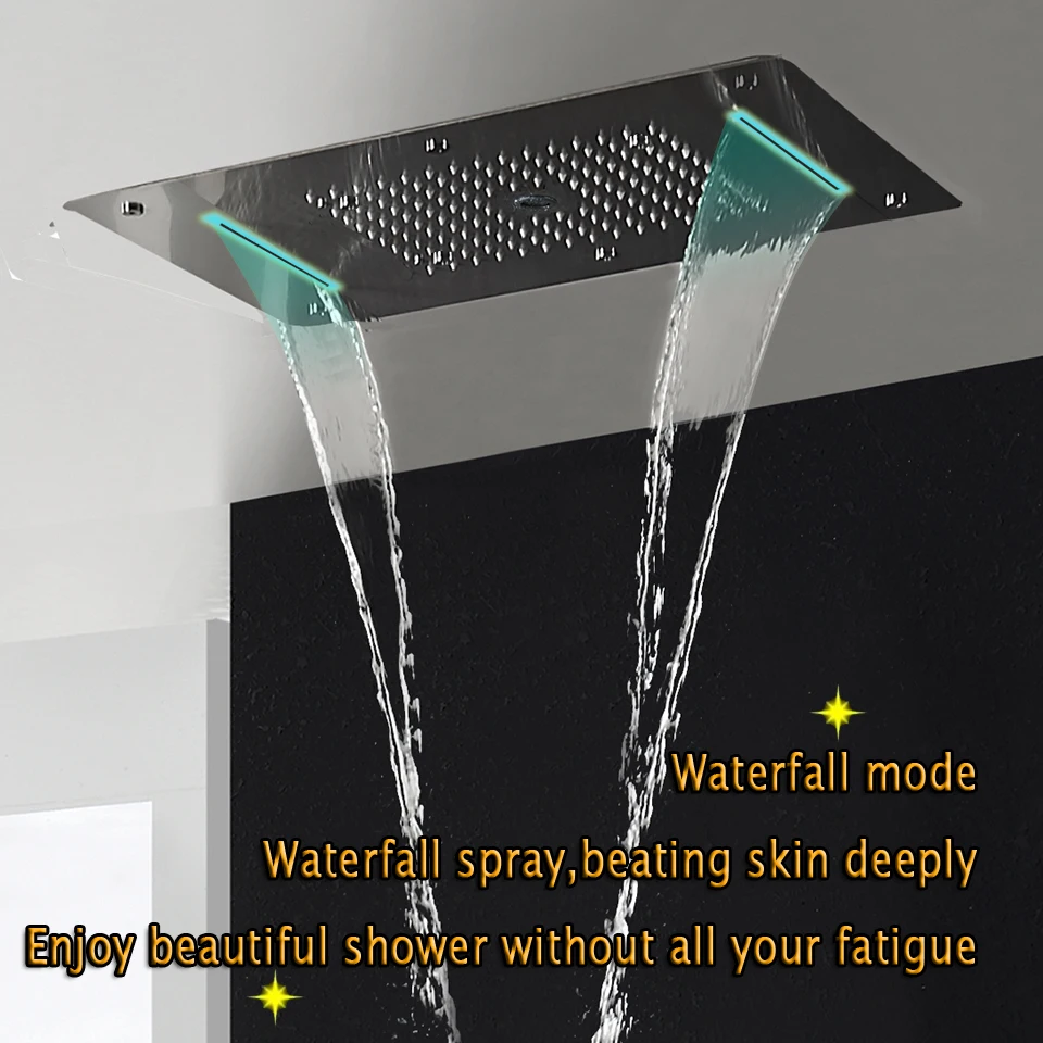 GOTOTOP 8 LED Cabeza de Ducha de Lluvia 7 Colores Redondo Alcachofa de Ducha de Pl/ástico Resistencia a la Corrosi/ón No se Necesita Energ/ía