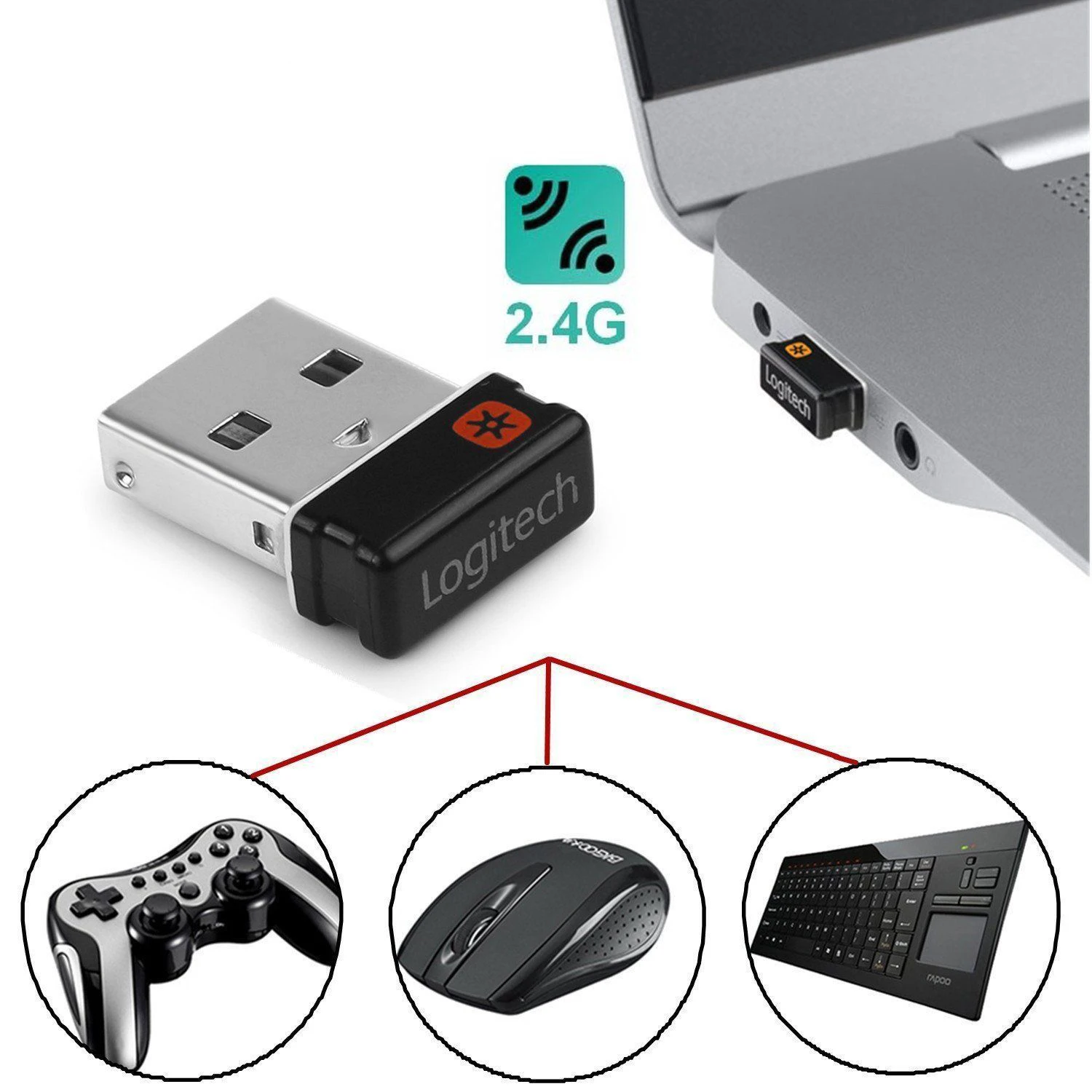 Для Logitech Dongle приемник Unifying Nano 6 каналов мм для MX M905 M950 M505 M510 ECT адаптер