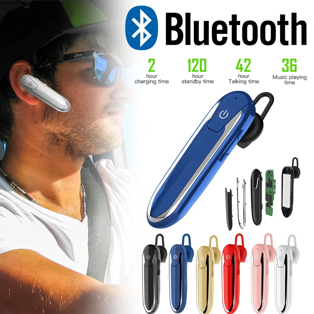 

CARPEIE Bluetooth 5.0 Single Earphone D18 Wireless Sports Stereo Bass Car Driver Earbuds YE1.9