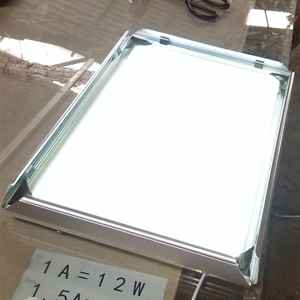 black aluminum profile ultra slim led backlit menu board outdoor