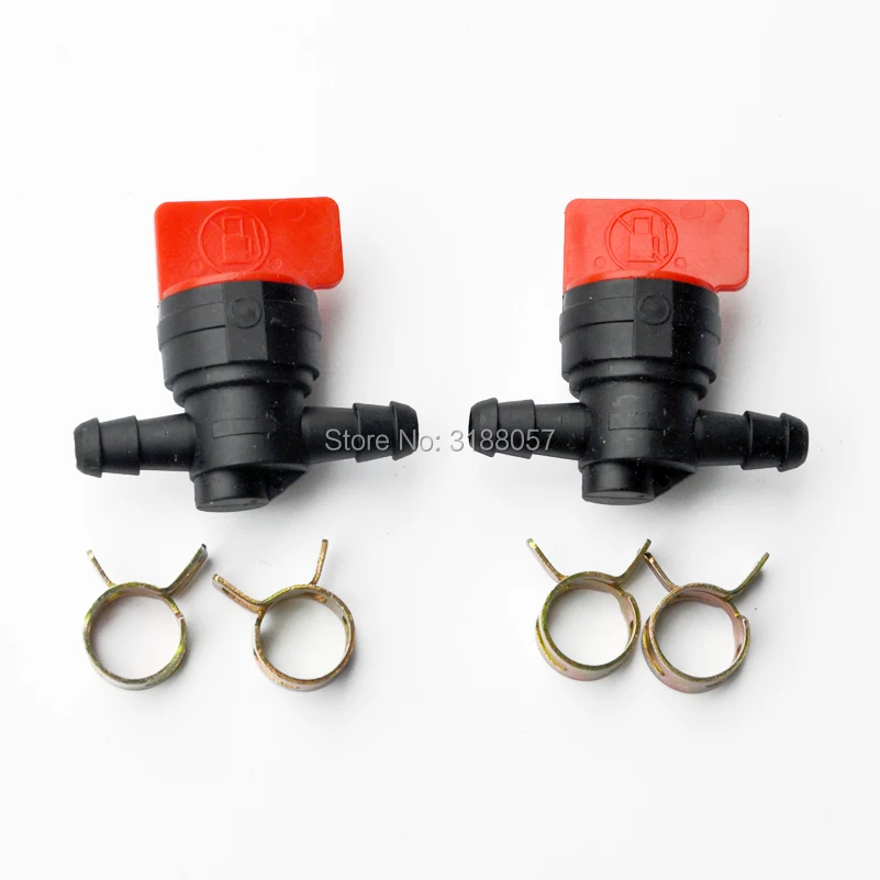 2pcs 1/4" InLine Straight & 90 Degree Gas Fuel Cut off Shut Off Valve W