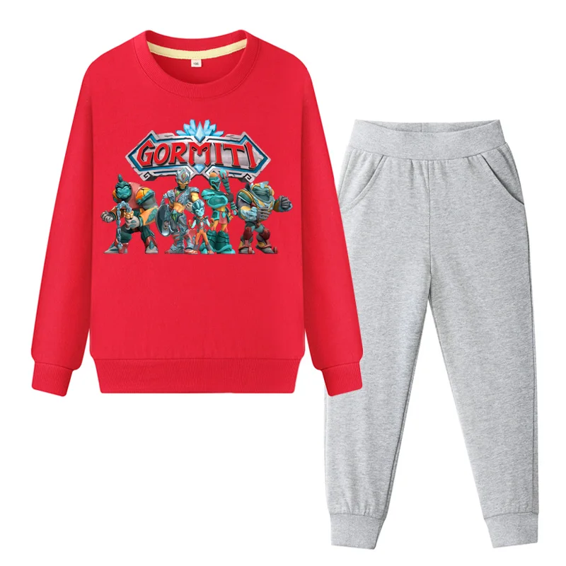 

Kids Gormiti Game Clothes Set For Boys Girls Spring Sports Tracksuits Children Clothing Sets Baby Pullover Coat+Pant Suits WL103