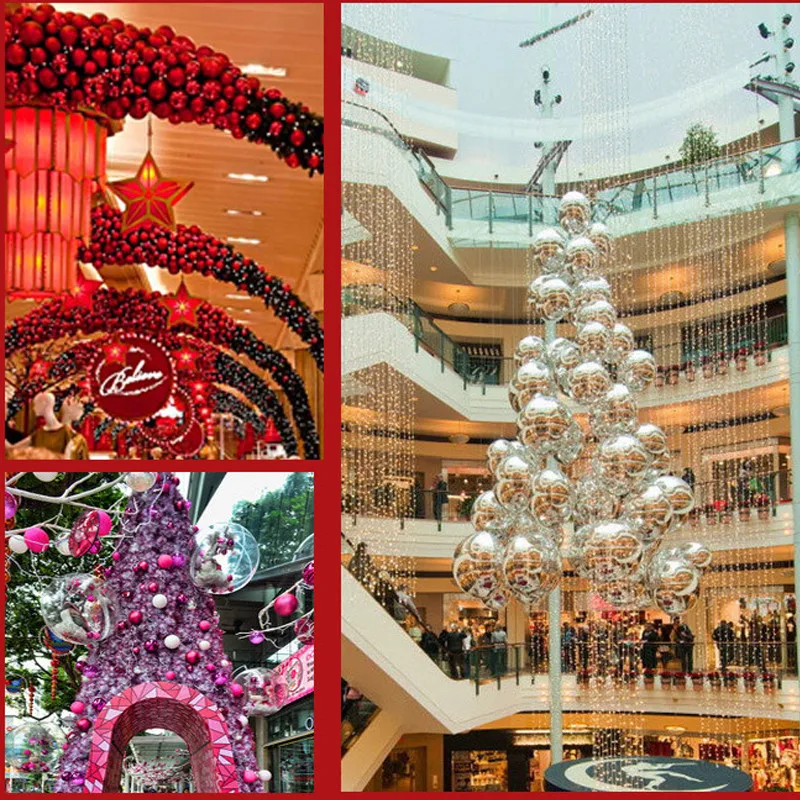 6 шт./лот, цветная полая елка, шар, подвесные шары, украшение для рождества, вечерние, новогодние украшения, домашний декор