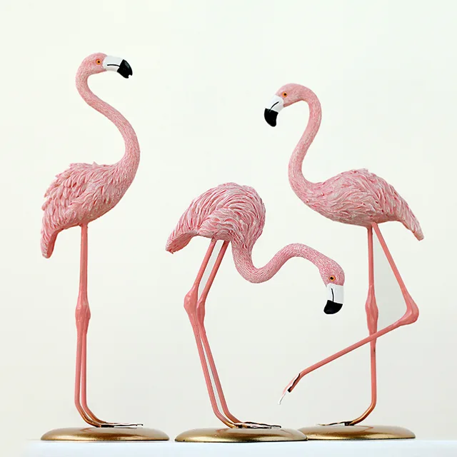 Creative Pink Flamingo Decoration For Living Room Romantic Wedding