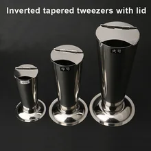 Tweezers with lid inverted cone type bubble tweezers barrel large medium and small instruments for disinfection tools