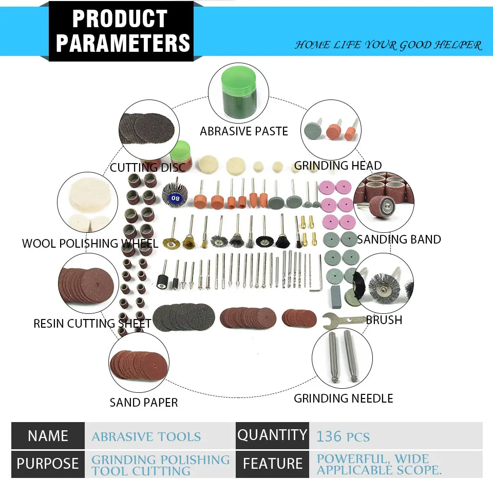 136 шт. набор, вращающийся инструмент, набор аксессуаров 1/8 "хвостовик для Dremel вращающиеся инструменты для шлифовки и резьбы, полировка