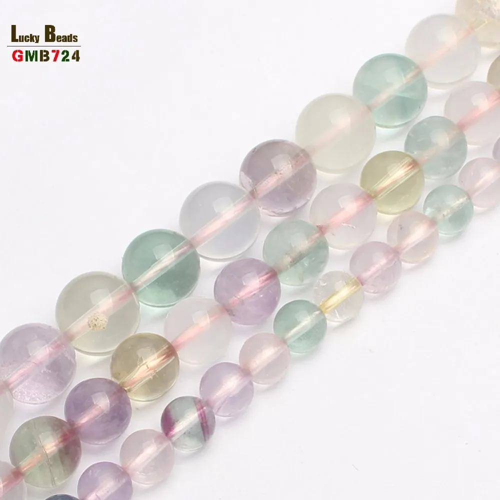 Natural Five colors Smooth Clear Crystal stone beads For Jewelry Making