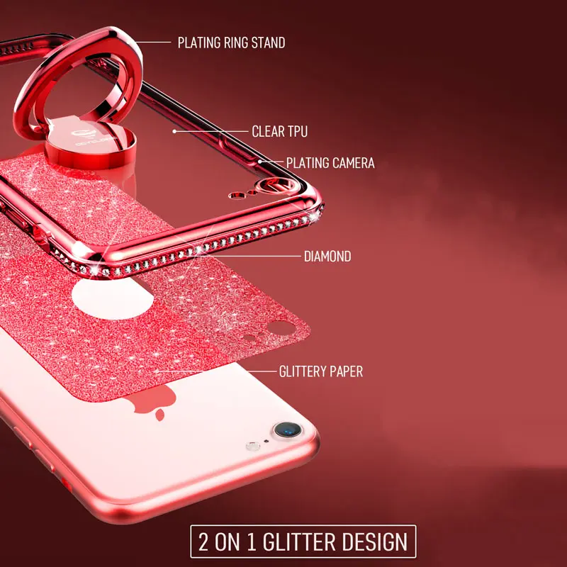 Милый чехол для iphone 7 роскошные чехлы с подставкой и шнурком в форме сердца