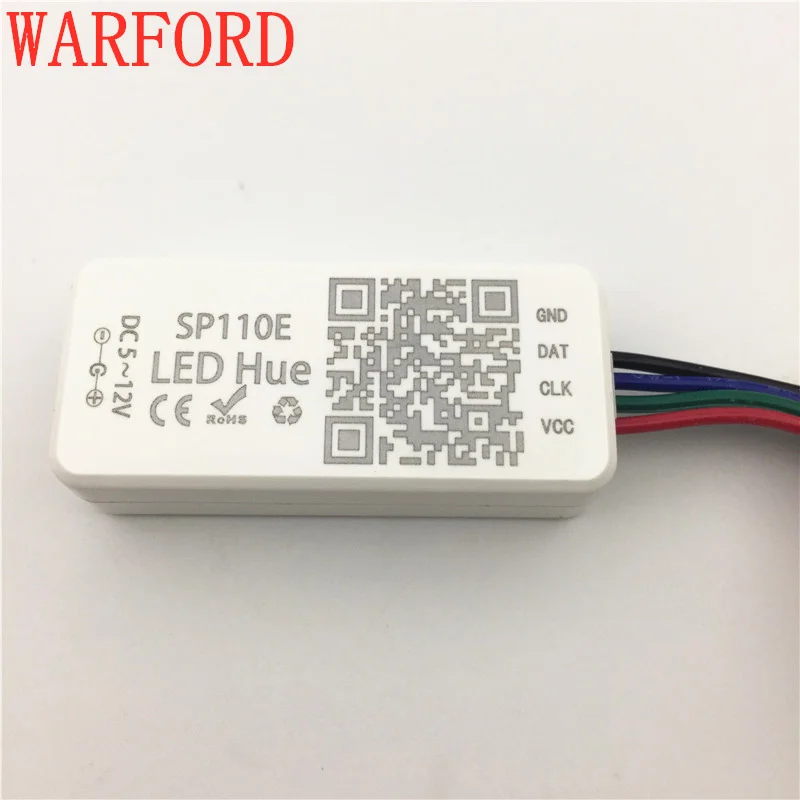 

WARFORD SP110E Bluetooth Pixel light Controller by smart phone APP For WS2812B SK6812 LPD8806 DMX512 1903 RGB/RGBW DC5-24V