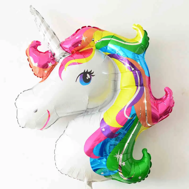 

WINSTBROK 33 inch Rainbow Unicorn Balloon Animal Helium Ballons Wedding Birthday Party Decoration Foil Balloon Kids Gift Toy