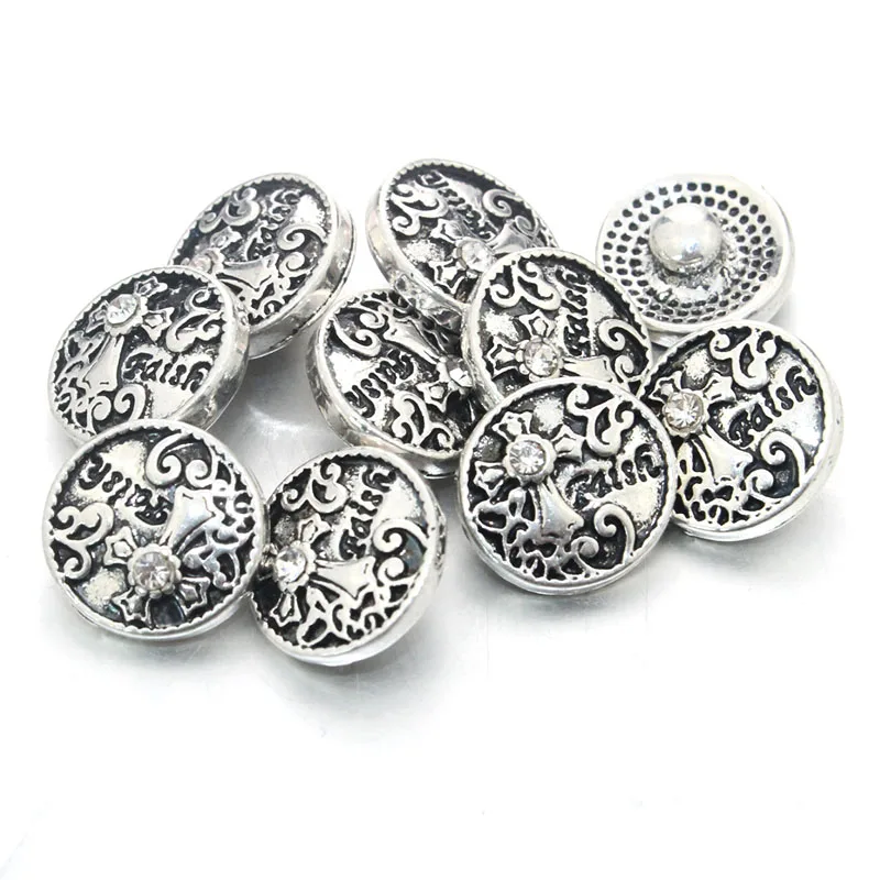 

10pcs/Lot Mix 12mm Metal Snap Button Charm Rhinestone Ginger Button For Snap Fit DIY Snap Bracelets&Bangles Accessory 021525