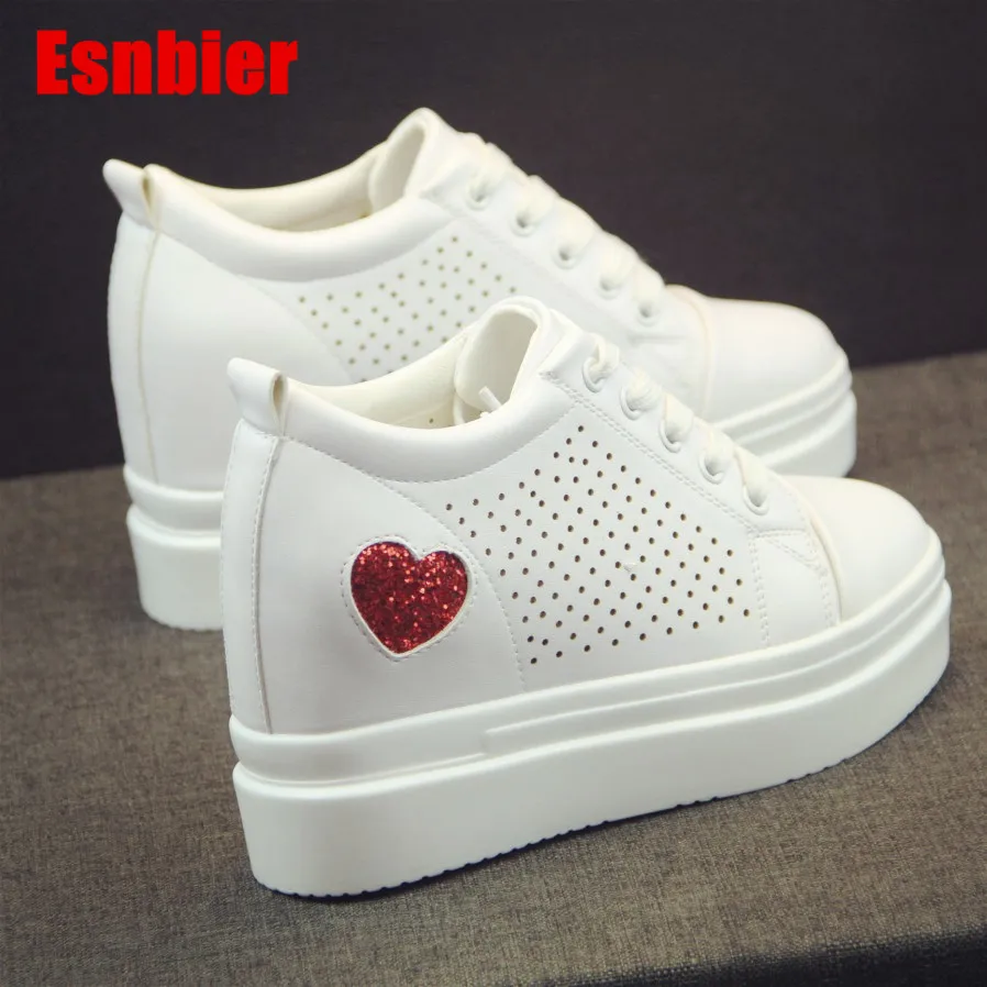 

ladies high platform sneakers shoes 2019 fashion hidden heel womens trainers zapatillas mujer plataforma walking shoes women