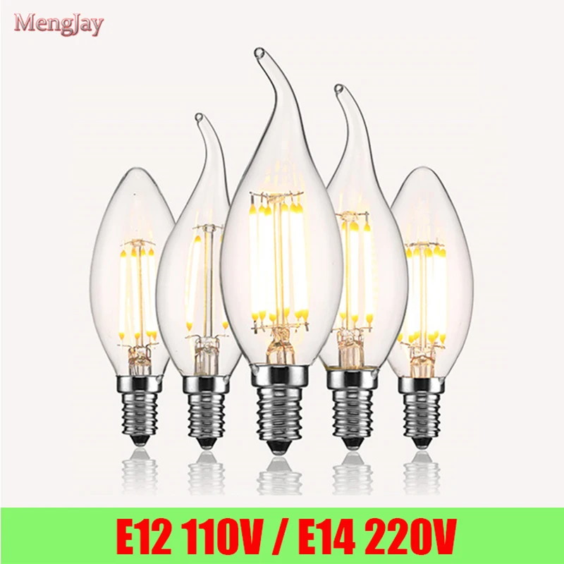 1x светодиодный светильник E12 2W 4W AC 110V энергосберегающие лампы не Регулируемая