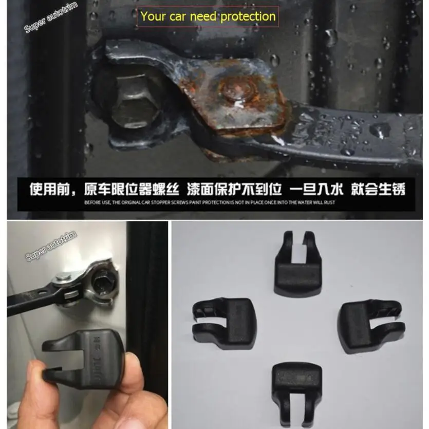Stainless Car Door Stop Rust protector cover 4pcs For Toyota RAV4 2013-2016
