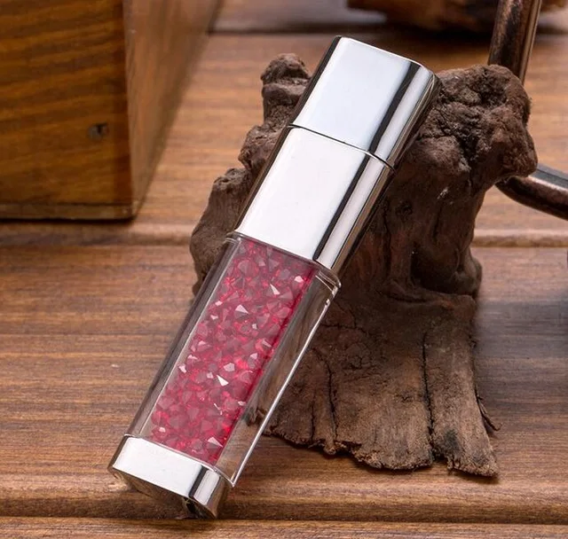 Usb флеш-накопитель с кристаллами и бриллиантами 64 ГБ 32 16 2 0 мини-флешка 128 подарок |