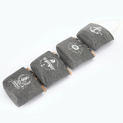 القطن الكتان جدار حقيبة تخزين قابلة للحمل 4 جيوب المنزل العملي البحرية مرساة عجلة نمط تخزين تنظيم غرفة ديكور