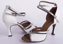 New Ladies White Satin Ballroom Latin Samba Salsa Ceroc Tango Jive Line Dance