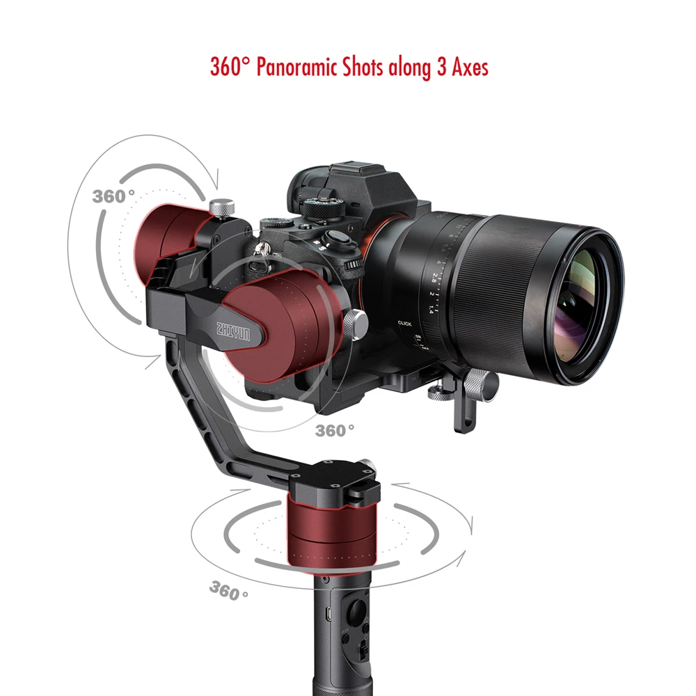 ZHIYUN Crane V2 3 Axis Gimbal Handheld DSLR Stabilizer with 360 Degree for Sony A7/ Panasonic LUMIX/ Nikon J/ Canon M 
