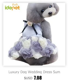 Собака одежда свадебное платье юбка для щенка Принцесса Кошка платье одежда для маленьких собак сезон: весна–лето рубашки жилет Ropa de Cachorro 39