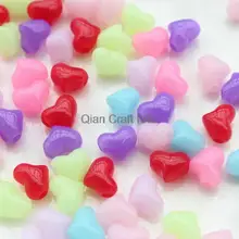 150 шт блестящее желе сердце из бисера сердечки для Kandi Rave браслеты