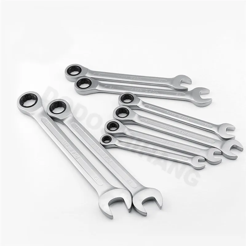 8,10,12,13,14,15,17,19mm Ratchet Spanners Bike Handle Wrench Sets Hand Tools car auto repair kit A Set OF Keys ferramentas D6112