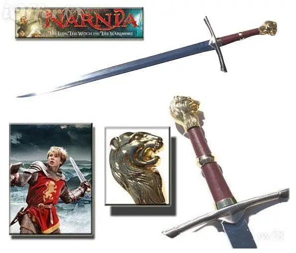 

S0121 CHRONICLES OF NARNIA PRINCE LION LEGEND KINGDOM SWORD W/ PLAQUE & SHEATH 45"