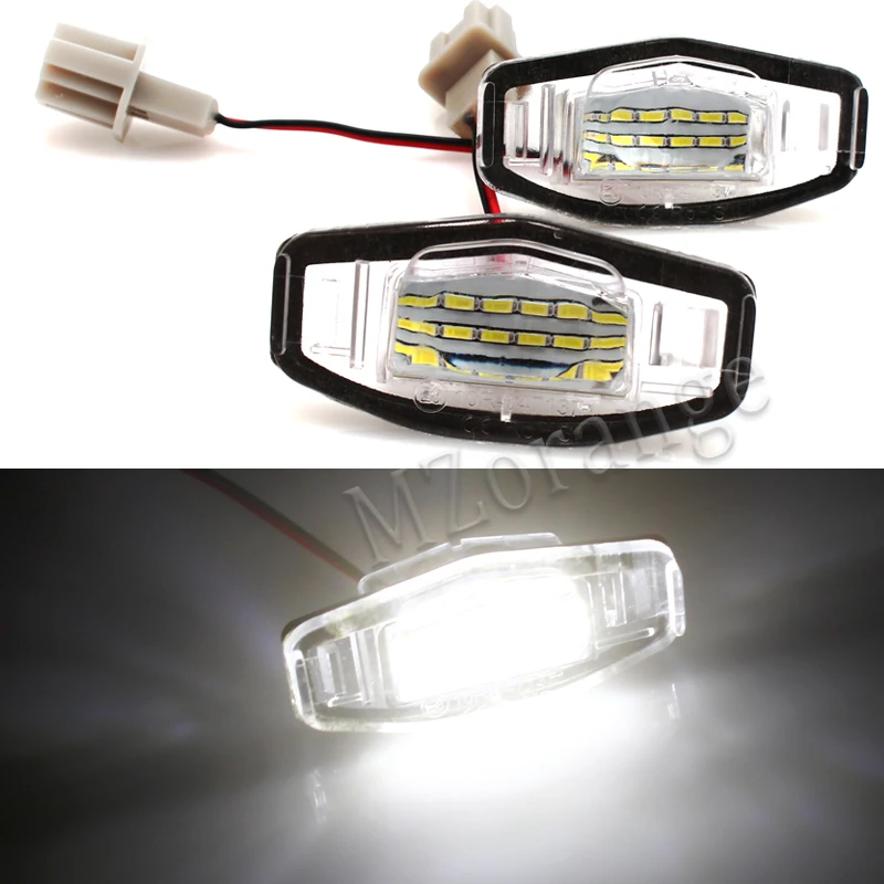 

MZORANGE 2pcs White 18 LED License Plate Lights For Acura RL TSX RDX Honda Civic Accord